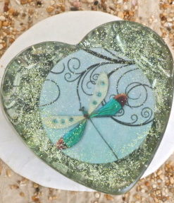 Divine Kauai Beautiful Orgone Shell Enhanced Orgonite Power Heart. Enhanced Orgone from Kauai