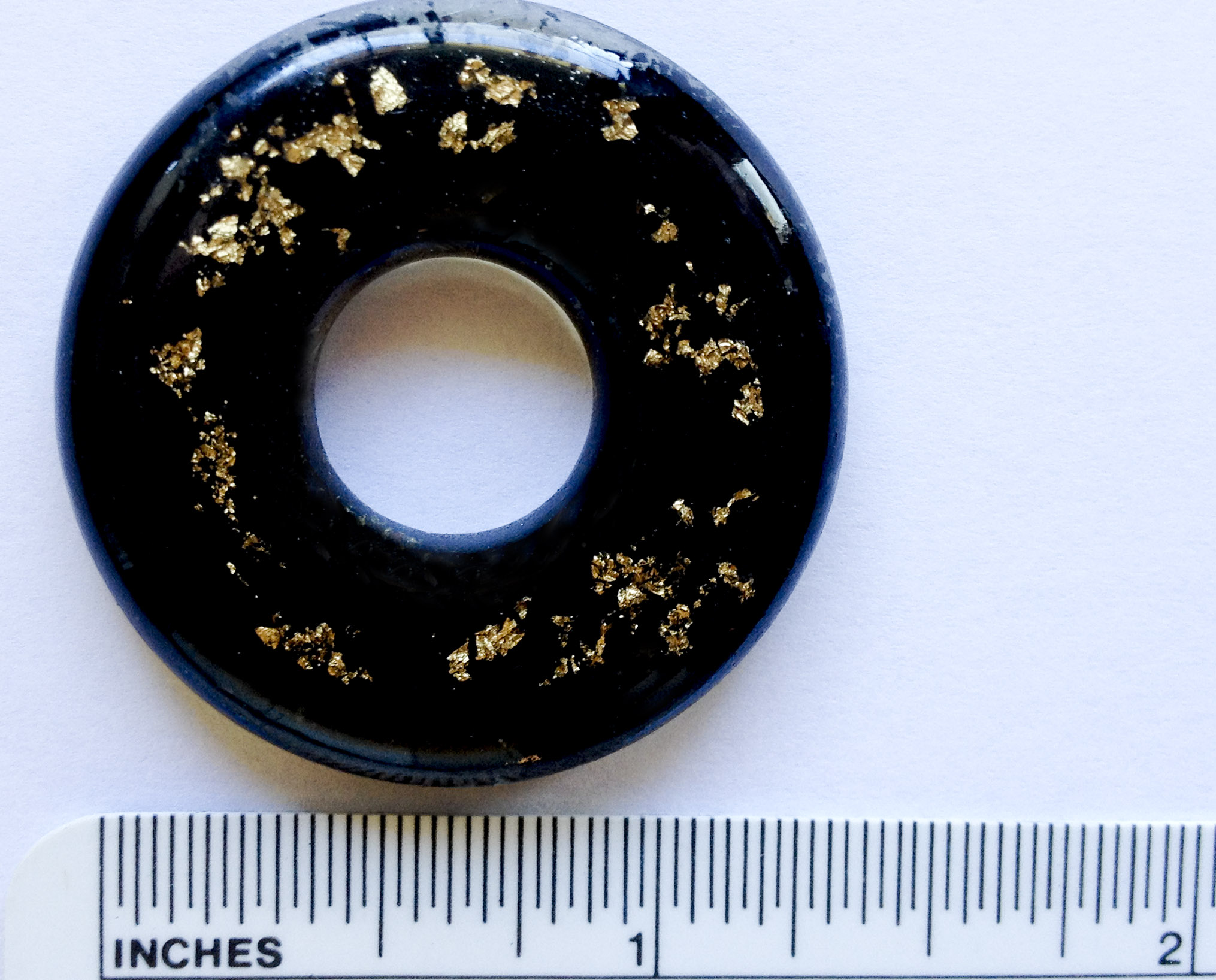 Tourmaline Powerful Orgonite Pendant Ring. Orgone Necklace Enhanced with Malachite and Hawaiian Botanicals. Amulet Pendant Jewelry Orgonite Pendant Black Orgone Necklace