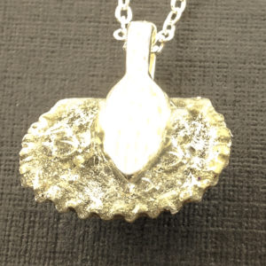 Backside of Orgone Shell Pendant Necklace orgonite jewelry for kids childrens orgonite