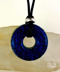 Navy Enhanced Orgone Amulet with Amethyst & Purple Flourite
