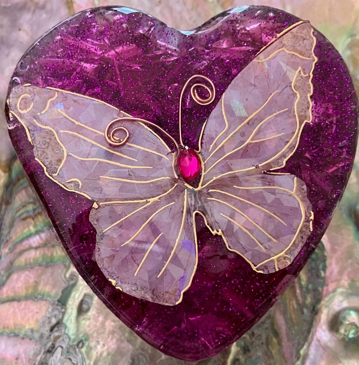 Divine Kauai Beautiful Orgonite Orgone hearts Divine Kauai Beautiful Orgonite Orgone hearts Beautiful Powerful Exquisite Orgonite Orgone Hearts are meticulously handcrafted with Hawaiian botanicals, Double-terminated crystals and lovely gemstones: Amethyst, Rose Quartz, Lapis Lazuli, Peridot, Aquamarine, Malachite and Howlite. Dr. Wilhelm Reich 50/50 ratio of resin to metal making it powerful orgonite. Orgonite transmutes the electromagnetic vibrations of modern technology into a frequency compatible with human well-being. Orgonite assists in balancing all of our bodies and fields to bring us into natural states of harmony and re-establishing energy flow in our body meridian system. Orgone, Orgonite for children, kids, gifts, Valentine's day, mother's day, father's day, birthdays, holidays, baby gifts, pets, all occasion. Orgonite devices transform the environment into a life-affirming atmosphere. transmutes EMR and ELF radiation from microwaves, Smart meters, computers, hand-held devices, Wi-Fi, Bluetooth, etc. Orgonite works perpetually & functions as a self-generating transmutation device. It never expires! Orgonite Orgone jewelry, necklaces, amulets. Meditation. Orgonites Orgone Orgonite cell phone shields. Orgone Orgonite Orgone Tablet shields. Orgonite Orgone monitor shields. Orgonite Orgone meditation. wifi protection Orgonite Orgone. Orgonite Orgone for sleep, healing, relaxation. Orgonite Orgone microwave shields. Orgonite Orgone appliance shields. Divine Kauai Beautiful Orgonite Orgone hearts Divine Kauai Beautiful Orgonite Orgone hearts Beautiful Powerful Exquisite Orgonite Orgone Hearts are meticulously handcrafted with Hawaiian botanicals, Double-terminated crystals and lovely gemstones: Amethyst, Rose Quartz, Lapis Lazuli, Peridot, Aquamarine, Malachite and Howlite. Dr. Wilhelm Reich 50/50 ratio of resin to metal making it powerful orgonite. Orgonite transmutes the electromagnetic vibrations of modern technology into a frequency compatible with human well-being. Orgonite assists in balancing all of our bodies and fields to bring us into natural states of harmony and re-establishing energy flow in our body meridian system. Orgone, Orgonite for children, kids, gifts, Valentine's day, mother's day, father's day, birthdays, holidays, baby gifts, pets, all occasion. Orgonite devices transform the environment into a life-affirming atmosphere. transmutes EMR and ELF radiation from microwaves, Smart meters, computers, hand-held devices, Wi-Fi, Bluetooth, etc. Orgonite works perpetually & functions as a self-generating transmutation device. It never expires! Orgonite Orgone jewelry, necklaces, amulets. Meditation. Orgonites Orgone Orgonite cell phone shields. Orgone Orgonite Orgone Tablet shields. Orgonite Orgone monitor shields. Orgonite Orgone meditation. wifi protection Orgonite Orgone. Orgonite Orgone for sleep, healing, relaxation. Orgonite Orgone microwave shields. Orgonite Orgone appliance shields.