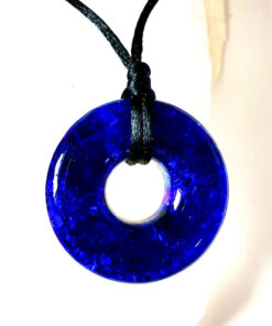 Blue Orgonite Amulet Enhanced with Malachite and Hawaiian Botanicals