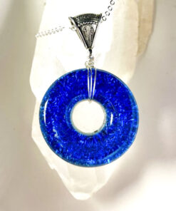 Blue Pendant with Enhanced Orgonite
