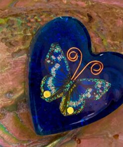 Small Enhanced Orgonite Butterfly Heart with Double-Terminated Crystal