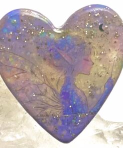 Petite Enhanced Orgonite  Heart with Crystal Cluster