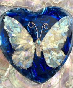 Enhanced Orgonite Butterfly Heart with Double-Terminated Crystal