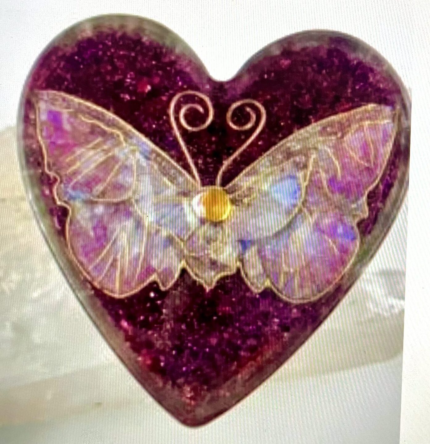 Beautiful Powerful Exquisite Orgonite Orgone Hearts are meticulously handcrafted with Hawaiian botanicals, Double-terminated crystals and lovely gemstones: Amethyst, Rose Quartz, Lapis Lazuli, Peridot, Aquamarine, Malachite and Howlite. Dr. Wilhelm Reich 50/50 ratio of resin to metal making it powerful orgonite. Orgonite transmutes the electromagnetic vibrations of modern technology into a frequency compatible with human well-being. Orgonite assists in balancing all of our bodies and fields to bring us into natural states of harmony and re-establishing energy flow in our body meridian system. Orgone, Orgonite for children, kids, gifts, Valentine's day, mother's day, father's day, birthdays, holidays, baby gifts, pets, all occasion. Orgonite devices transform the environment into a life-affirming atmosphere. transmutes EMR and ELF radiation from microwaves, Smart meters, computers, hand-held devices, Wi-Fi, Bluetooth, etc. Orgonite works perpetually & functions as a self-generating transmutation device. It never expires! Orgonite Orgone jewelry, necklaces, amulets. Meditation. Orgonites Orgone Orgonite cell phone shields. Orgone Orgonite Orgone Tablet shields. Orgonite Orgone monitor shields. Orgonite Orgone meditation. wifi protection Orgonite Orgone. Orgonite Orgone for sleep, healing, relaxation. Orgonite Orgone microwave shields. Orgonite Orgone appliance shields.