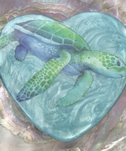 Enhanced Orgonite Turtle Heart with Double-Terminated Crystal