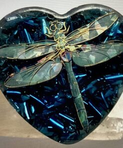 Enhanced Orgonite Heart with Double-Terminated Crystal