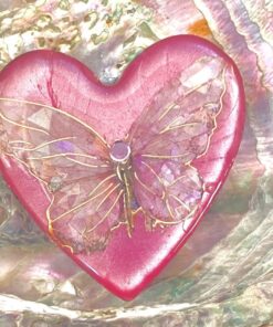 Orgonite orgone butterfly heart for children kids. Beautiful orgonite orgone