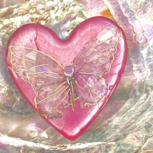 Orgonite orgone butterfly heart for children kids. Beautiful orgonite orgone