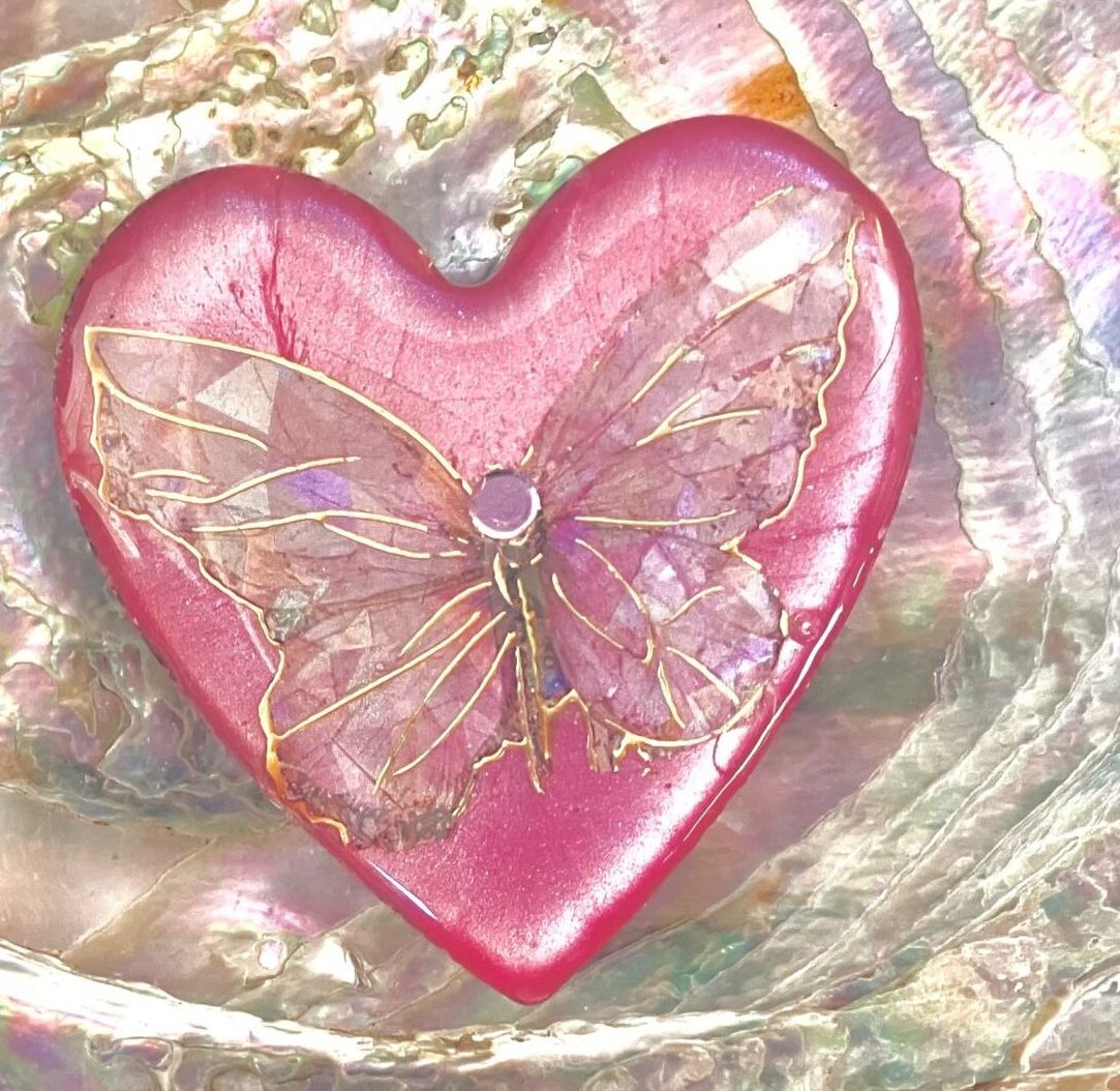 Orgonite orgone butterfly heart for children kids. Beautiful orgonite orgone Orgonite orgone butterfly heart for children kids. Beautiful orgonite orgone