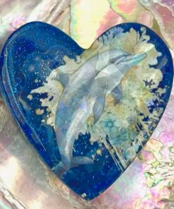 Petite Enhanced Orgonite Dolphin Heart