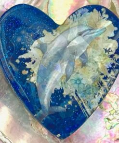 Petite Enhanced Orgonite Dolphin Heart