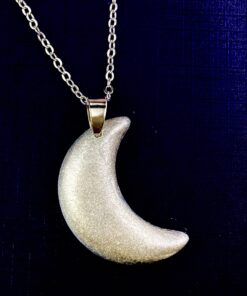 Beautiful Half Moon Pendant with Enhanced Orgonite