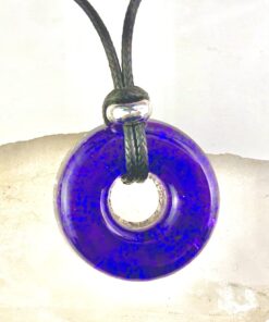Enhanced Orgonite Purple Ring Pendant with Flourite