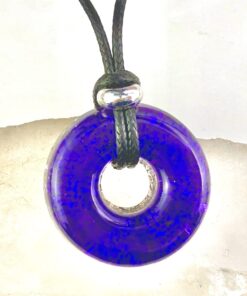 Enhanced Orgonite Purple Ring Pendant with Amethyst