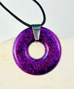 Purple Pendant with Enhanced Orgonite