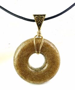 Wire-wrapped Orgone Pendant with  Hawaiian Botanicals