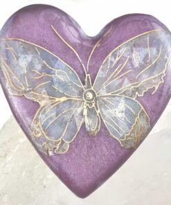 Enhanced Orgonite  Heart with Double-terminated Crystal