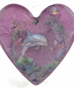 Petite Enhanced Orgonite Dolphin Heart