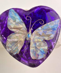 Enhanced Orgonite Butterfly Heart with Double-Terminated Crystal