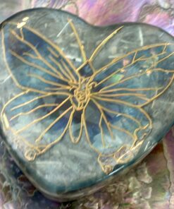 Enhanced Orgonite Butterfly Heart with Double-Terminated Crystal