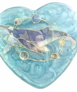 Enhanced Orgonite Whale Heart with Double-Terminated Crystal