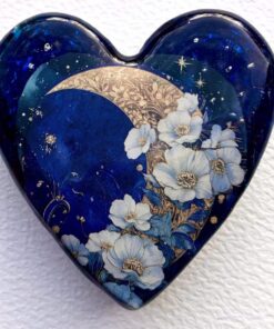 Petite Enhanced Orgonite Flower Moon Heart