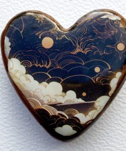 Petite Enhanced Orgonite Cosmic Night Heart