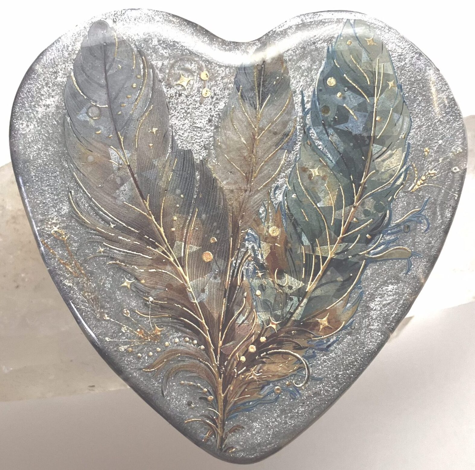 Beautiful Powerful Exquisite Fairy Orgonite Orgone Hearts are meticulously handcrafted with Hawaiian botanicals, Double-terminated crystals and lovely gemstones: Amethyst, Rose Quartz, Lapis Lazuli, Peridot, Aquamarine, Malachite and Howlite. Dr. Wilhelm Reich 50/50 ratio of resin to metal making it powerful orgonite. Orgonite transmutes the electromagnetic vibrations of modern technology into a frequency compatible with human well-being. Orgonite assists in balancing all of our bodies and fields to bring us into natural states of harmony and re-establishing energy flow in our body meridian system. Orgone, Orgonite for children, kids, gifts, Valentine's day, mother's day, father's day, birthdays, holidays, baby gifts, pets, all occasion. Orgonite devices transform the environment into a life-affirming atmosphere. transmutes EMR and ELF radiation from microwaves, Smart meters, computers, hand-held devices, Wi-Fi, Bluetooth, etc. Orgonite works perpetually & functions as a self-generating transmutation device. It never expires! Orgonite Orgone Orgonites Orgone Orgonite Orgone Orgonite Orgone Orgonite Orgone Orgonite Orgone Orgonite Orgone Orgonite Orgone