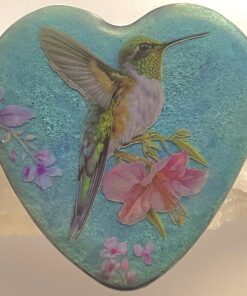 Large Artworks Enhanced Orgonite Hummingbird Heart