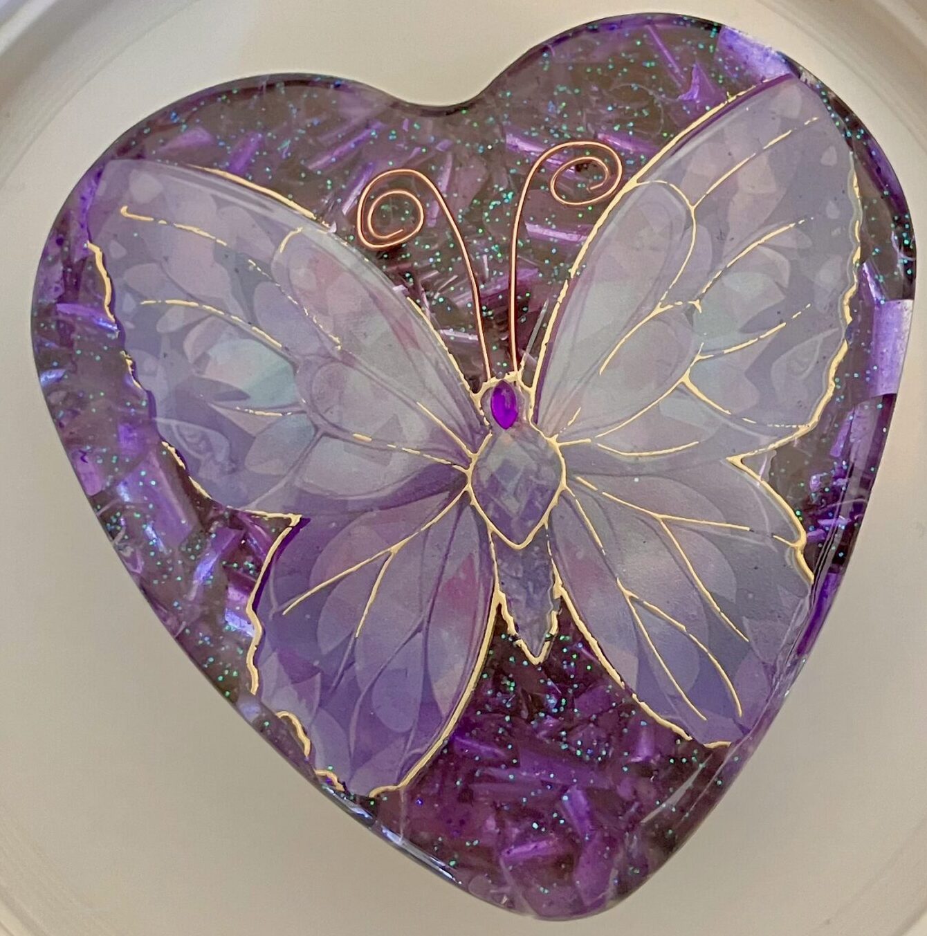 Beautiful Powerful Exquisite Orgonite Orgone Hearts are meticulously handcrafted with Hawaiian botanicals, Double-terminated crystals and lovely gemstones: Amethyst, Rose Quartz, Lapis Lazuli, Peridot, Aquamarine, Malachite and Howlite. Dr. Wilhelm Reich 50/50 ratio of resin to metal making it powerful orgonite. Orgonite transmutes the electromagnetic vibrations of modern technology into a frequency compatible with human well-being. Orgonite assists in balancing all of our bodies and fields to bring us into natural states of harmony and re-establishing energy flow in our body meridian system. Orgone, Orgonite for children, kids, gifts, Valentine's day, mother's day, father's day, birthdays, holidays, baby gifts, pets, all occasion. Orgonite devices transform the environment into a life-affirming atmosphere. transmutes EMR and ELF radiation from microwaves, Smart meters, computers, hand-held devices, Wi-Fi, Bluetooth, etc. Orgonite works perpetually & functions as a self-generating transmutation device. It never expires! Orgonite Orgone Orgonites Orgone Orgonite Orgone Orgonite Orgone Orgonite Orgone Orgonite Orgone Orgonite Orgone Orgonite Orgone