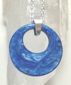 Blue Loop Pendant with Enhanced Orgonite