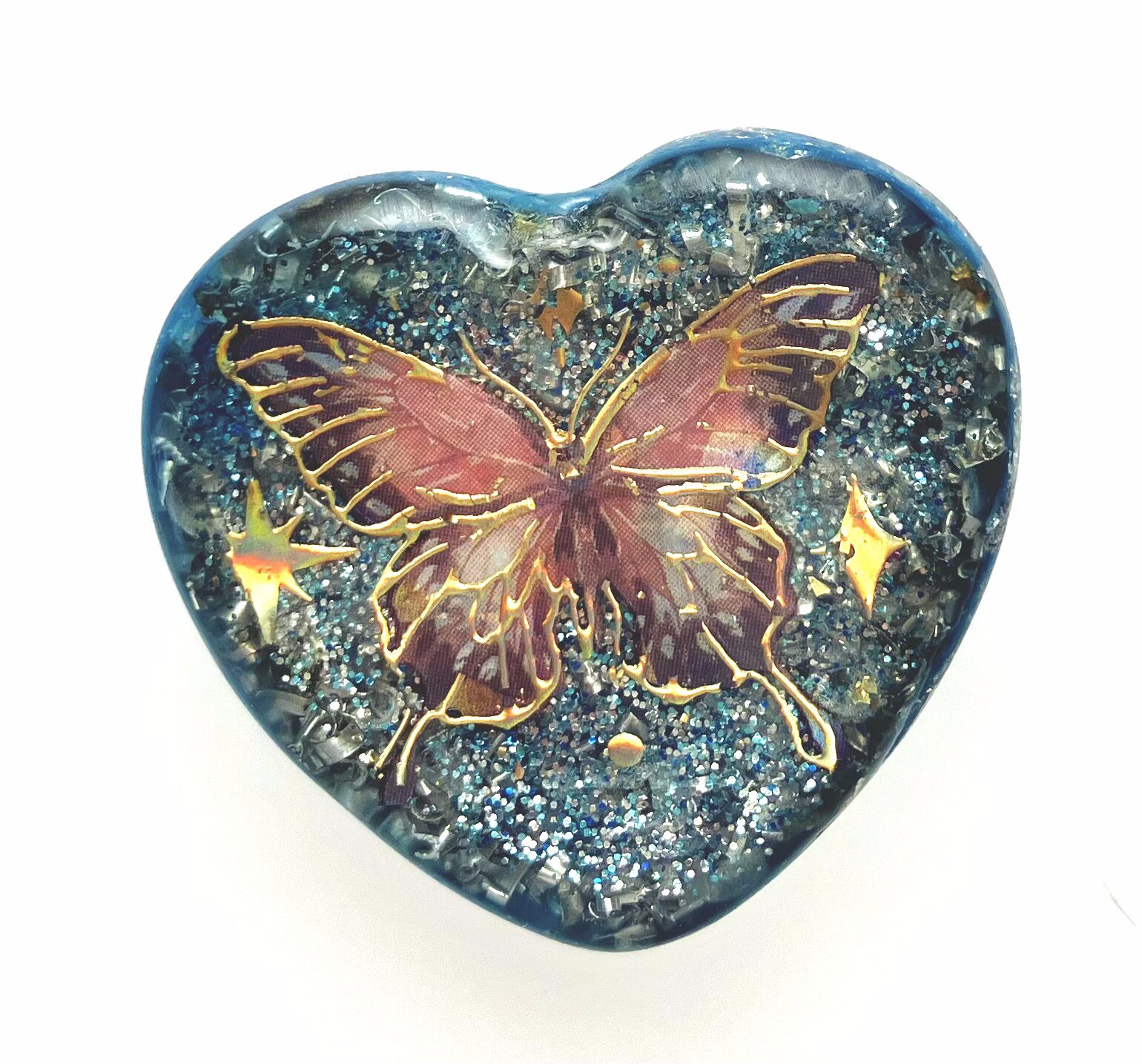 Beautiful Powerful Exquisite Orgonite Orgone Hearts are meticulously handcrafted with Hawaiian botanicals, Double-terminated crystals and lovely gemstones: Amethyst, Rose Quartz, Lapis Lazuli, Peridot, Aquamarine, Malachite and Howlite. Dr. Wilhelm Reich 50/50 ratio of resin to metal making it powerful orgonite. Orgonite transmutes the electromagnetic vibrations of modern technology into a frequency compatible with human well-being. Orgonite assists in balancing all of our bodies and fields to bring us into natural states of harmony and re-establishing energy flow in our body meridian system. Orgone, Orgonite for children, kids, gifts, Valentine's day, mother's day, father's day, birthdays, holidays, baby gifts, pets, all occasion. Orgonite devices transform the environment into a life-affirming atmosphere. transmutes EMR and ELF radiation from microwaves, Smart meters, computers, hand-held devices, Wi-Fi, Bluetooth, etc. Orgonite works perpetually & functions as a self-generating transmutation device. It never expires! Orgonite Orgone Orgonites Orgone Orgonite Orgone Orgonite Orgone Orgonite Orgone Orgonite Orgone Orgonite Orgone Orgonite Orgone