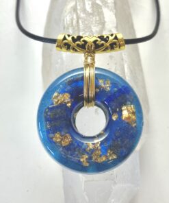 Wire-Wrapped Lapis Lazuli Amulet with Enhanced Orgonite