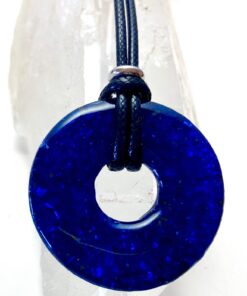Blue Ring Pendant with Enhanced Orgonite